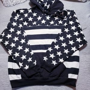 NWT American flag style sweatshirt